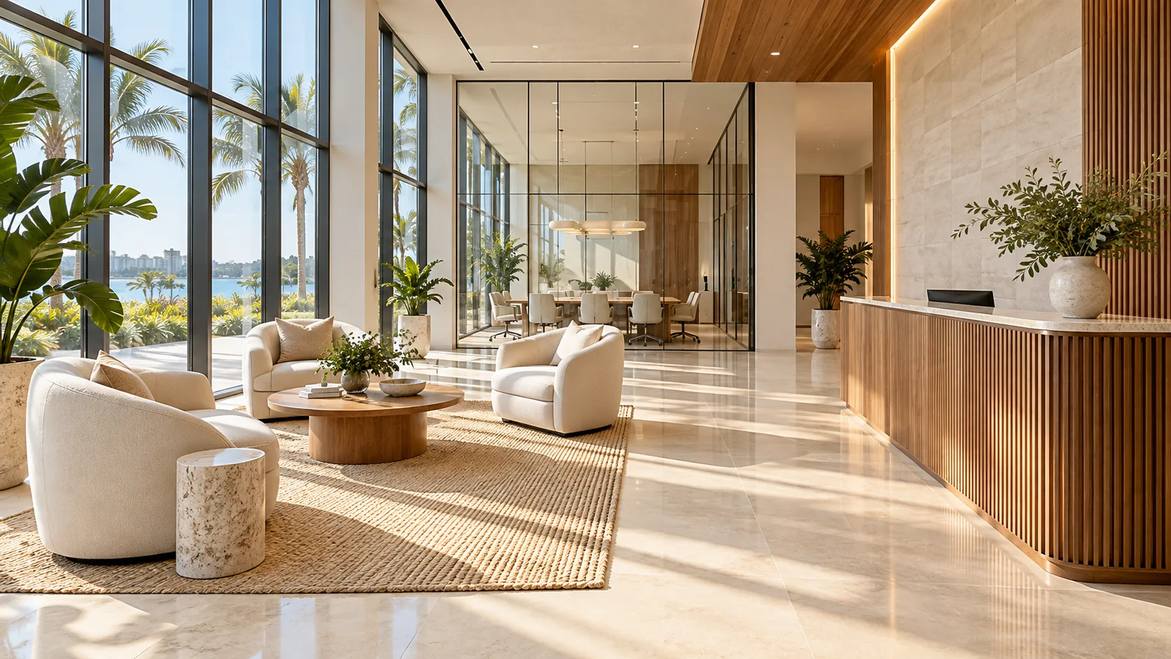 Bright, refined commercial interior — illustrative photograph